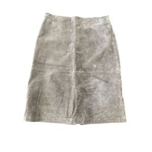 St. John’s bay vintage suede leather brown pencil skirt size 8